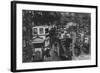 Postcard Showing an Omnibus Station on the Crossroads of Boulevard Montmartre and Boulevard Des Ita-null-Framed Giclee Print