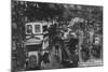 Postcard Showing an Omnibus Station on the Crossroads of Boulevard Montmartre and Boulevard Des Ita-null-Mounted Giclee Print