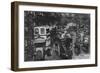 Postcard Showing an Omnibus Station on the Crossroads of Boulevard Montmartre and Boulevard Des Ita-null-Framed Giclee Print