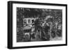 Postcard Showing an Omnibus Station on the Crossroads of Boulevard Montmartre and Boulevard Des Ita-null-Framed Giclee Print