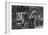 Postcard Showing an Omnibus Station on the Crossroads of Boulevard Montmartre and Boulevard Des Ita-null-Framed Giclee Print