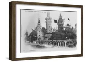 Postcard Showing the Foreign Pavilions on the Rue Des Nations at the Exposition Universelle of 1900-null-Framed Giclee Print