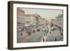 Postcard Showing the Nevsky Prospect, St. Petersburg, Russia, 1900-null-Framed Giclee Print