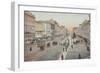 Postcard Showing the Nevsky Prospect, St. Petersburg, Russia, 1900-null-Framed Giclee Print