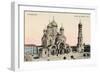 Postcard Showing Warsaw Cathedral-null-Framed Giclee Print