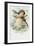 Postcard with a Cherub Playing a Violin-null-Framed Giclee Print