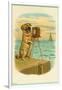 Postcard with a Pug and Camera-null-Framed Giclee Print