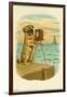 Postcard with a Pug and Camera-null-Framed Giclee Print