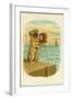 Postcard with a Pug and Camera-null-Framed Giclee Print