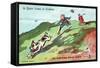 Postcard with golfing theme, c1900s-c1910s-Unknown-Framed Stretched Canvas