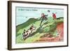 Postcard with golfing theme, c1900s-c1910s-Unknown-Framed Giclee Print