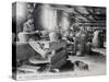 Postcard with Pottery Making for Vallauris Tableware, Ca 1900, France-null-Stretched Canvas