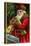 Postcard with Santa Claus Holding Presents-Trolley Dodger-Stretched Canvas