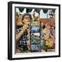 "Postcards", August 25, 1951-Stevan Dohanos-Framed Giclee Print