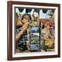 "Postcards", August 25, 1951-Stevan Dohanos-Framed Giclee Print