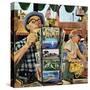 "Postcards", August 25, 1951-Stevan Dohanos-Stretched Canvas
