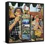 "Postcards", August 25, 1951-Stevan Dohanos-Framed Stretched Canvas