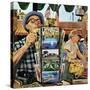 "Postcards", August 25, 1951-Stevan Dohanos-Stretched Canvas