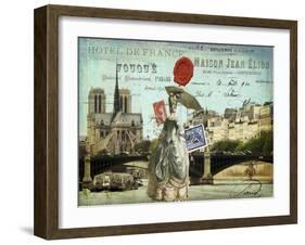 Postcards of Paris VI-Sandy Lloyd-Framed Art Print