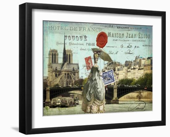 Postcards of Paris VI-Sandy Lloyd-Framed Art Print