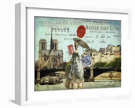 Postcards of Paris VI-Sandy Lloyd-Framed Art Print