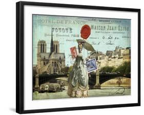 Postcards of Paris VI-Sandy Lloyd-Framed Art Print