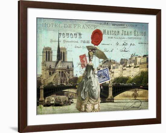 Postcards of Paris VI-Sandy Lloyd-Framed Art Print