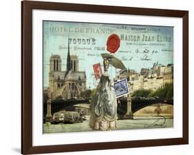 Postcards of Paris VI-Sandy Lloyd-Framed Art Print