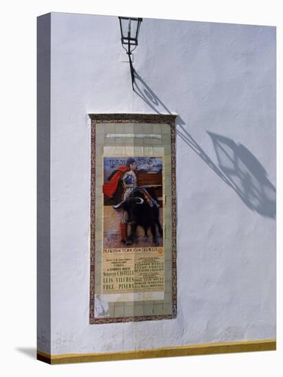Poster Adveritising a Bull Fight on the Exterior of the Bull Ring, Plaza De Torres De La Maestranza-Ian Aitken-Stretched Canvas