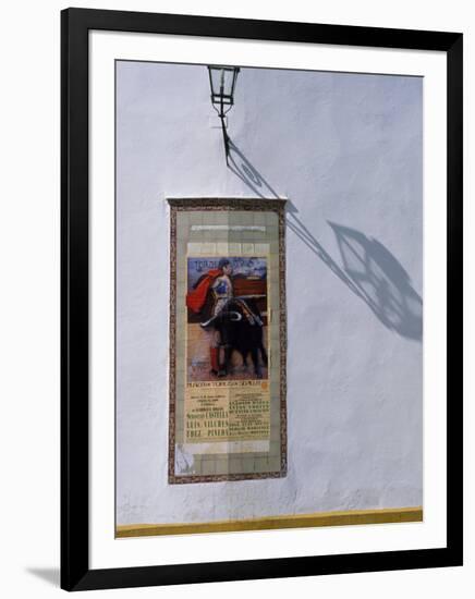 Poster Adveritising a Bull Fight on the Exterior of the Bull Ring, Plaza De Torres De La Maestranza-Ian Aitken-Framed Photographic Print