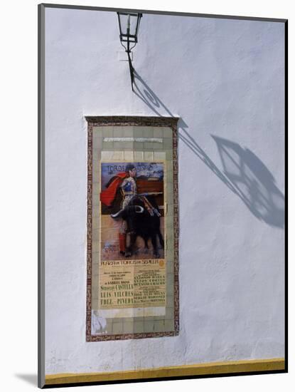 Poster Adveritising a Bull Fight on the Exterior of the Bull Ring, Plaza De Torres De La Maestranza-Ian Aitken-Mounted Photographic Print