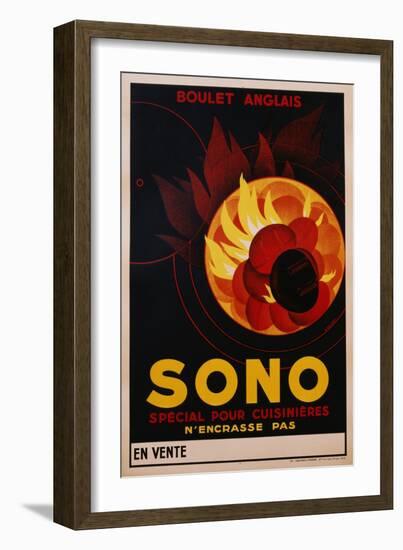 Poster Advertisement for Sono Kitchen Stove Fuel-null-Framed Giclee Print