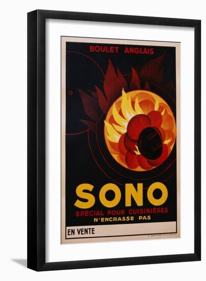 Poster Advertisement for Sono Kitchen Stove Fuel-null-Framed Giclee Print