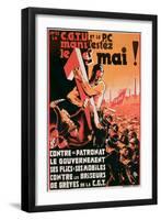 Poster Advertising a 1st May Demonstration by the C.G.T.U. and the P.C. Against Employers-null-Framed Giclee Print