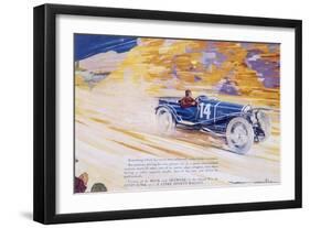 Poster Advertising a Ballot 2 Litre Sports Car-null-Framed Giclee Print