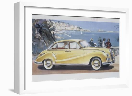 Poster Advertising a Bmw 502 Car, 1957-null-Framed Giclee Print