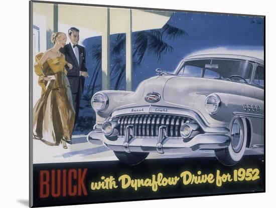 Poster Advertising a Buick, 1952-null-Mounted Giclee Print