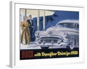 Poster Advertising a Buick, 1952-null-Framed Giclee Print