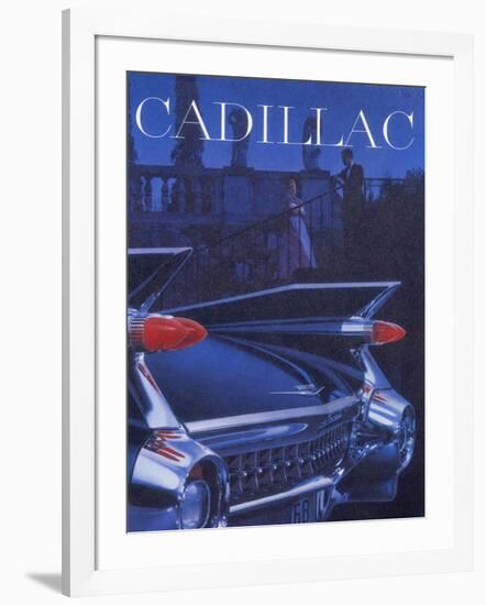 Poster Advertising a Cadillac, 1959-null-Framed Giclee Print