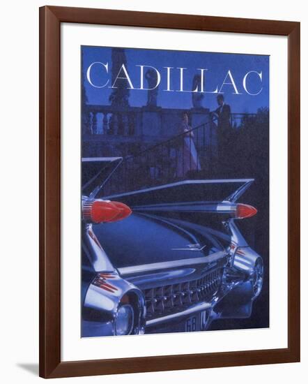 Poster Advertising a Cadillac, 1959-null-Framed Giclee Print