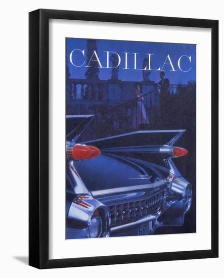 Poster Advertising a Cadillac, 1959-null-Framed Giclee Print