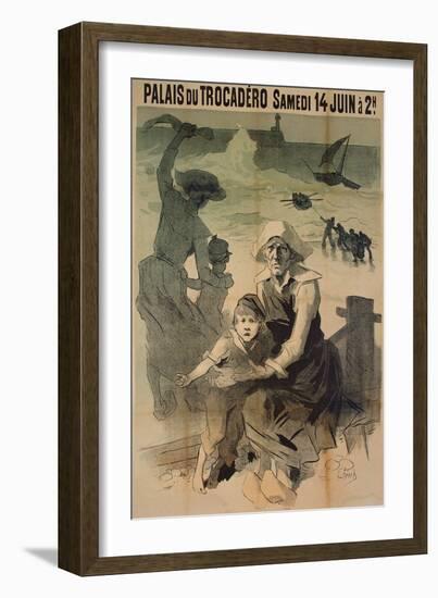 Poster Advertising a Charity Gala in Aid of the Families of Shipwrecked Sailors at the Palais Du Tr-Jules Ch?ret-Framed Giclee Print