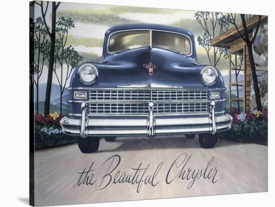 Poster Advertising a Chrysler, 1946-null-Stretched Canvas