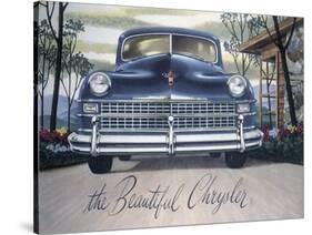 Poster Advertising a Chrysler, 1946-null-Stretched Canvas