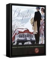 Poster Advertising a Chrysler, 1950-null-Framed Stretched Canvas