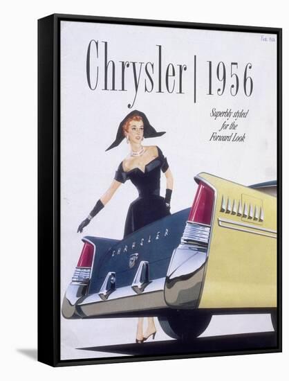 Poster Advertising a Chrysler, 1956-null-Framed Stretched Canvas