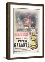 Poster Advertising a 'Fete Galante' at the Moulin Rouge, Montmartre, Paris. Late 19th Century-Roedel-Framed Giclee Print