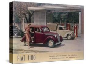 Poster Advertising a Fiat 1100, 1940-null-Stretched Canvas