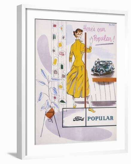 Poster Advertising a Ford Popular Car, 1955-null-Framed Giclee Print