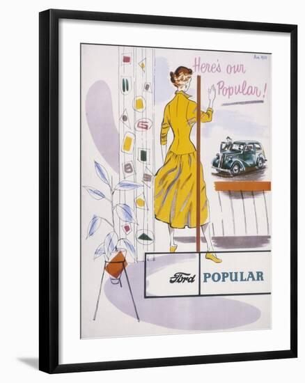 Poster Advertising a Ford Popular Car, 1955-null-Framed Giclee Print